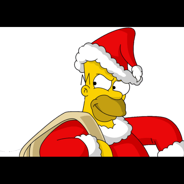 Homer Simpson As Santa Claus