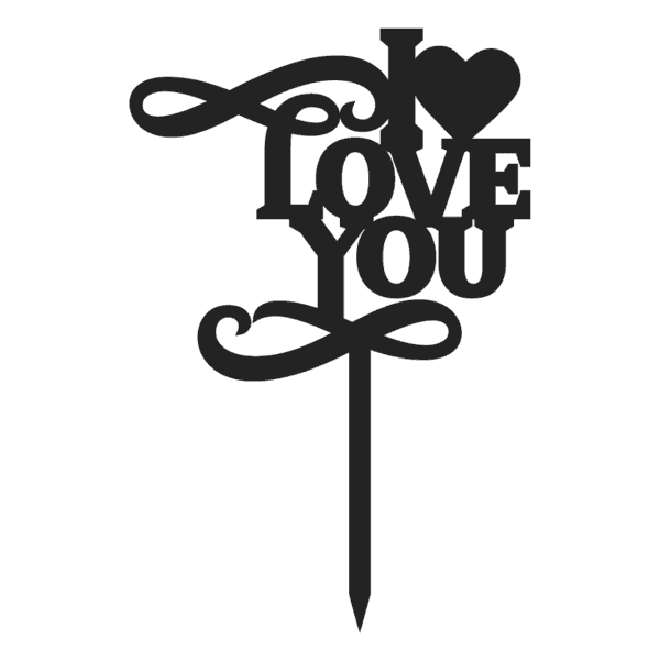 I Love You Topper Template Free Wedding Invitation Files For Cricut