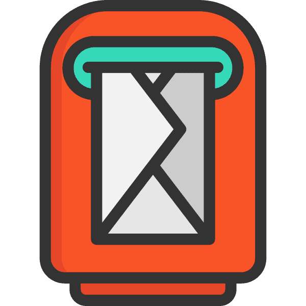 Inserting Gray Envelope In Mailbox