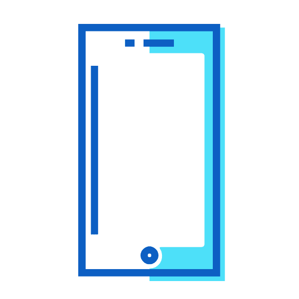 Iphone Icon Blue Outline