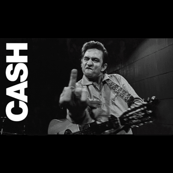 Johnny Cash Doing Rude Hand Gesture