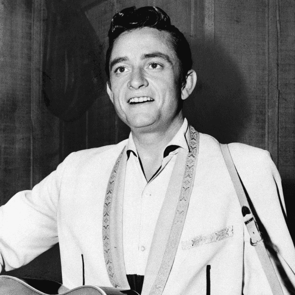 Johnny Cash In White Suit