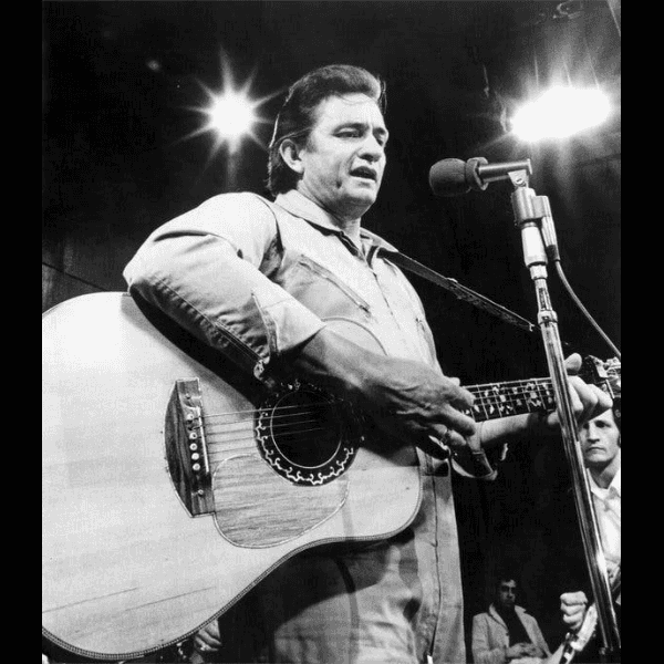 Johnny Cash Performing On Stage