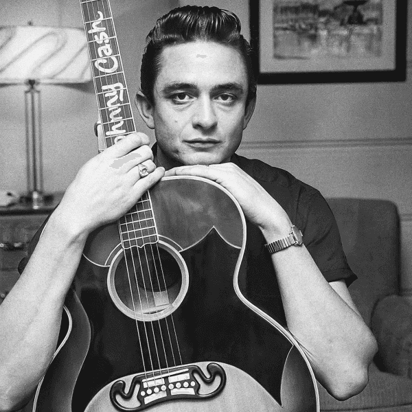 Johnny Cash With His Guitar