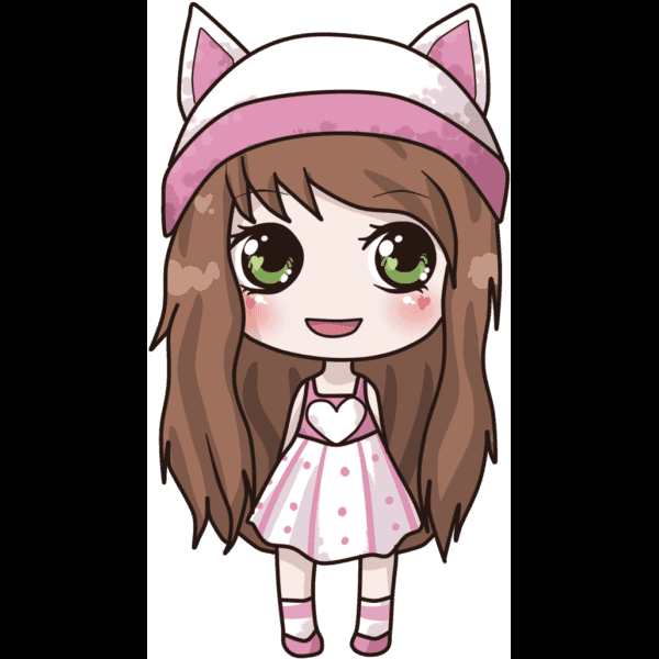 Kawaii Chibi Girl Wearing Bonnet