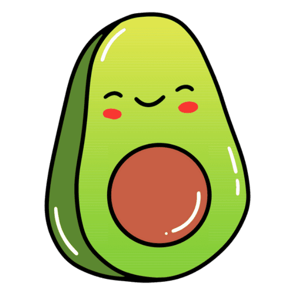 Kawaii Slice Of Avocado