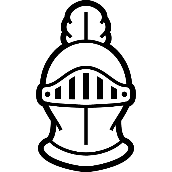 Knight Helmet Outline