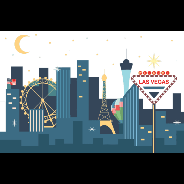 Las Vegas City Buildings At Night