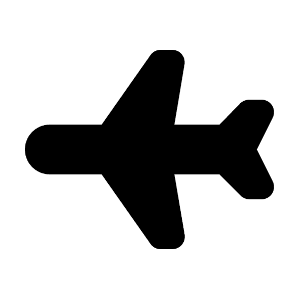 Left Airplane Free Solid Icon