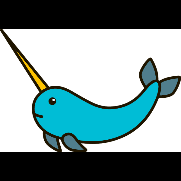 Light Blue Narwhal
