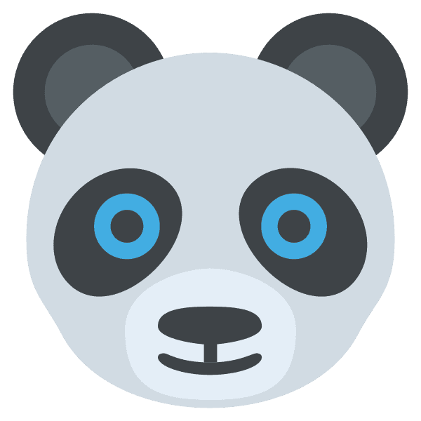 Light Gray Panda Free Blue Eyes