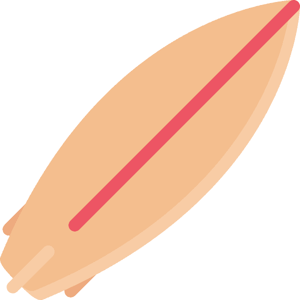 Light Orange Surfboard Clipart