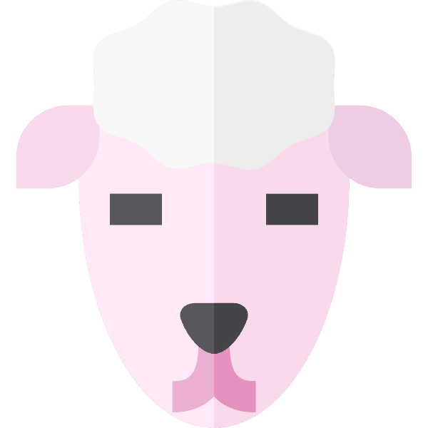 Light Pink Sheep Head