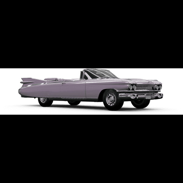 Light Purple Convertible Cadillac