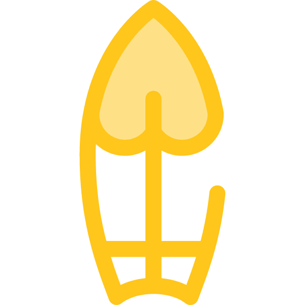 Light Yellow Surfboard