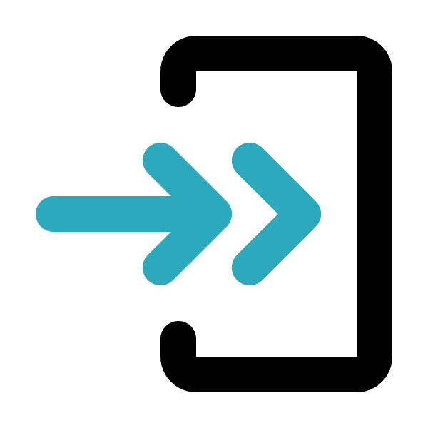 Log In With Double Arrows