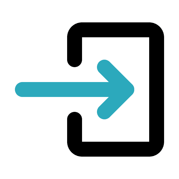 Log In With Teal Arrow Right