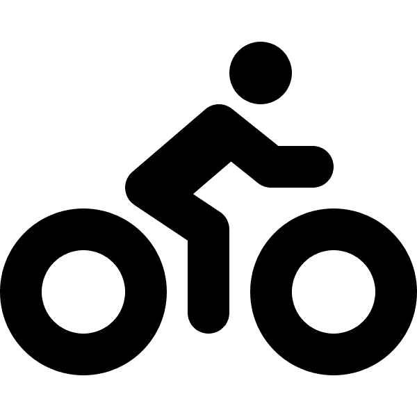 Man Biking Black Icon