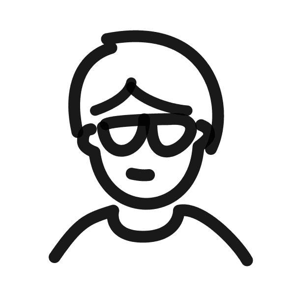 Man Geek Icon Doodle Art