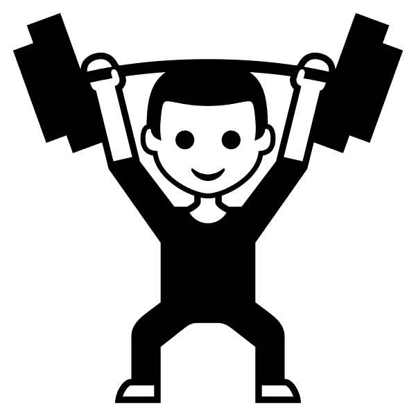 Man Lifts Weights Silhouette