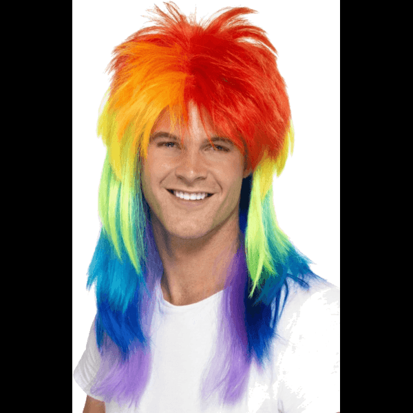 Man With Rainbow Mullet Hair