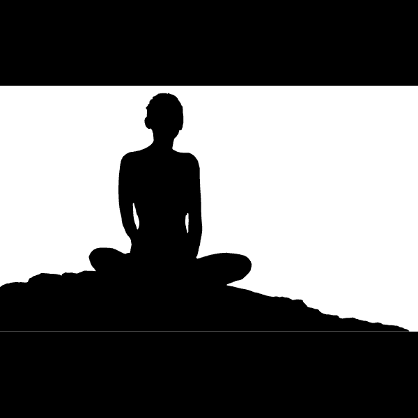 Meditating Woman Silhouette