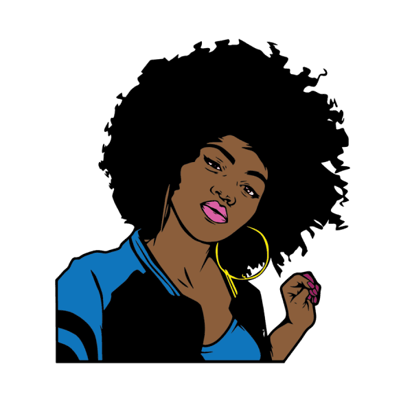 Melanin Afro Girl Pink Lips