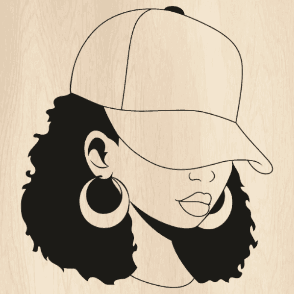 Melanin Afro Girl Wearing Cap