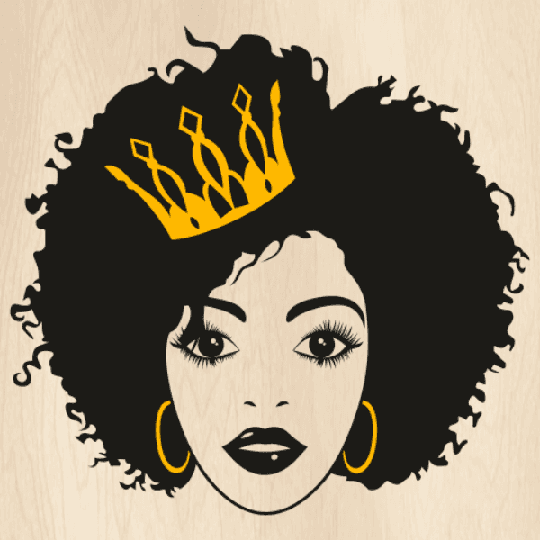 Melanin Afro Girl Wearing Crown