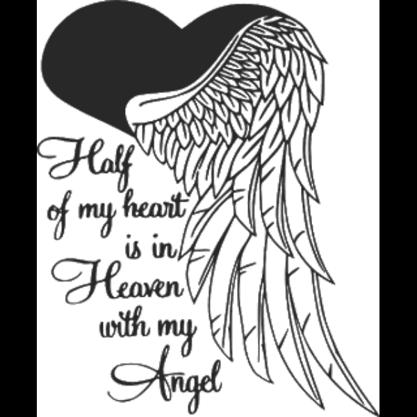 Memorial Sayings With Angel Wing