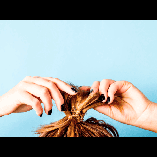 Mom Bun Fixing Hair