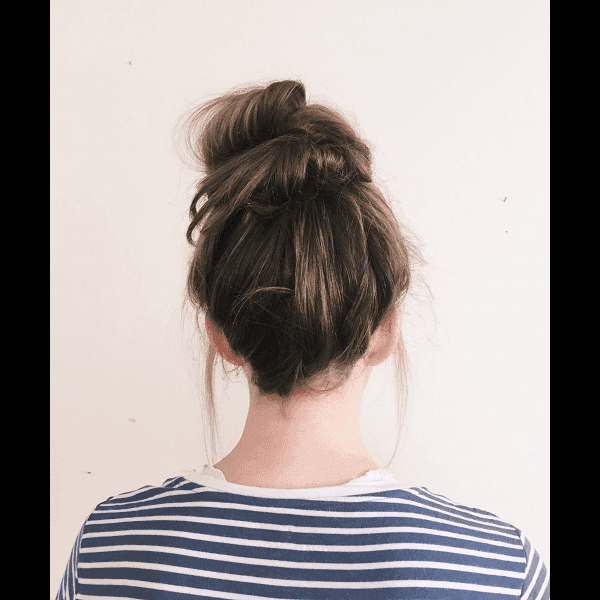 Mom Bun Hairstyle Back View