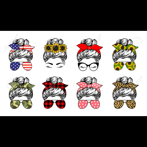Mom Bun With Sunglasses Collection