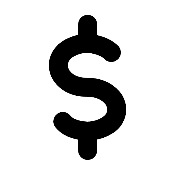 Money Dollar Sign Black