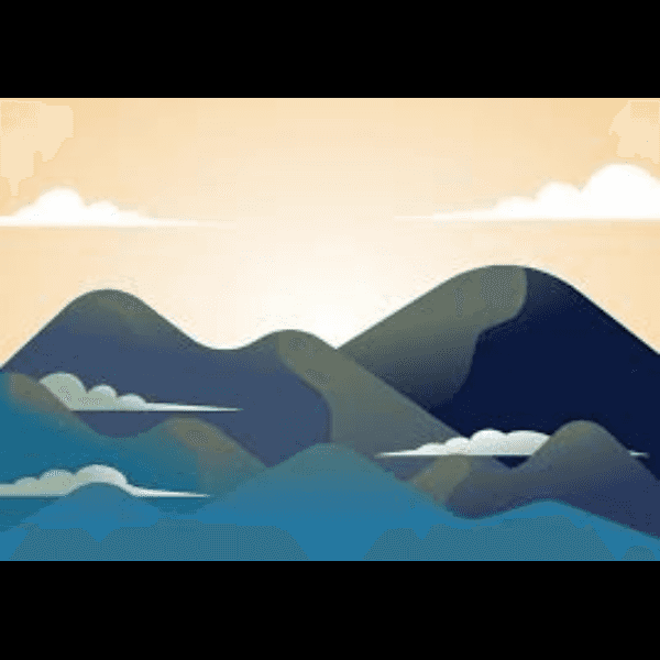 Mountain Scene Landscape Orange Sky