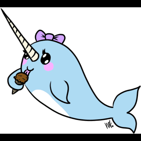 Narwhal Eating Ice Cream