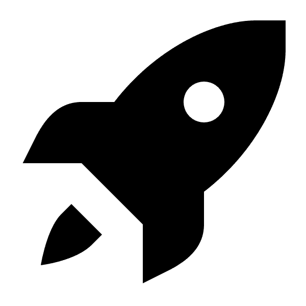 Nasa Black Rocket Icon