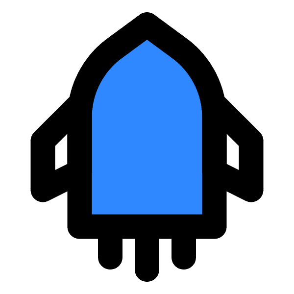 Nasa Blue Rocket