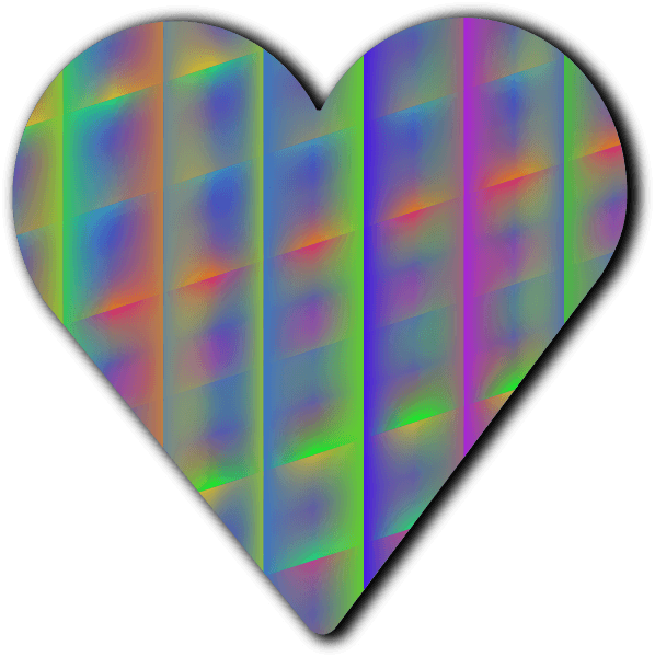 Neon Colored Buffalo Plaid Heart