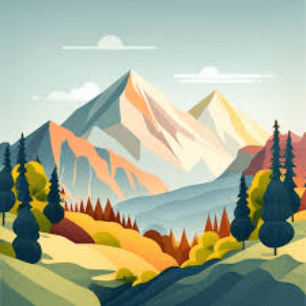 Nice-looking Mountain Scene Landscape