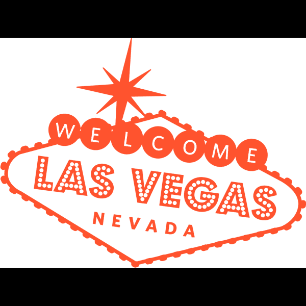 Orange Las Vegas Welcome Sign