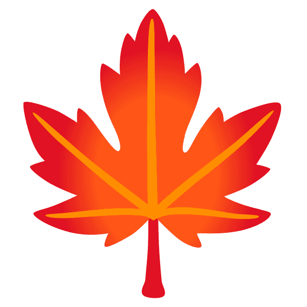 Orange Maple Leaf