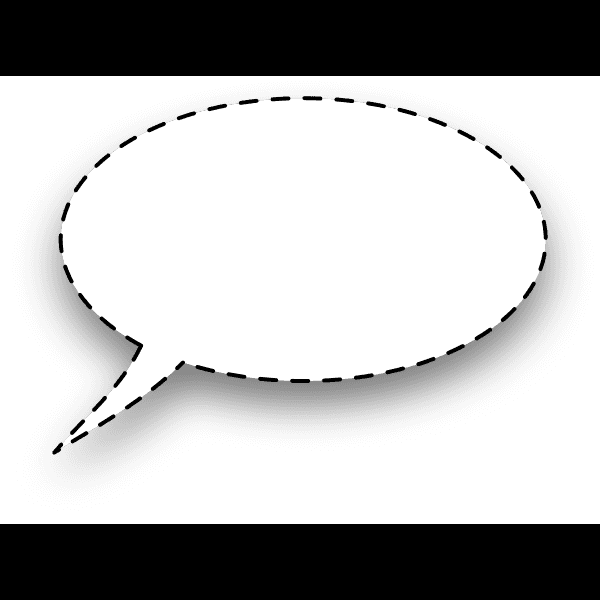 Oval-shaped Dotted Line Speech Bubble
