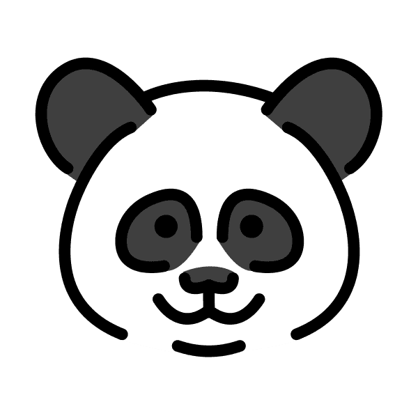 Panda Free Head Vector