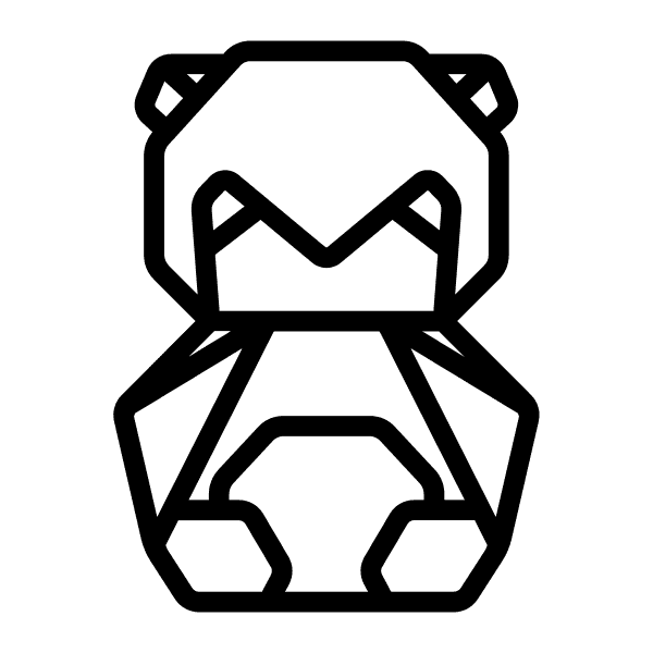 Panda Free Origami Paper