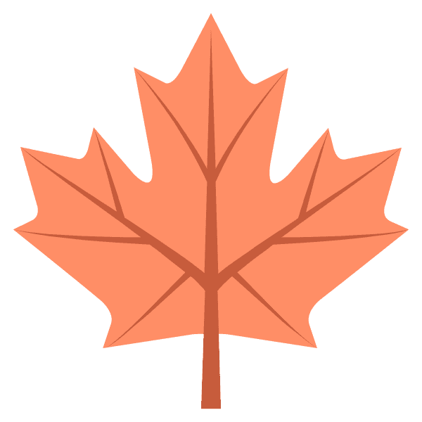 Peach Maple Leaf