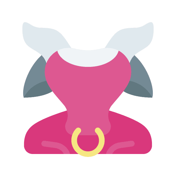 Pink Bull Skull