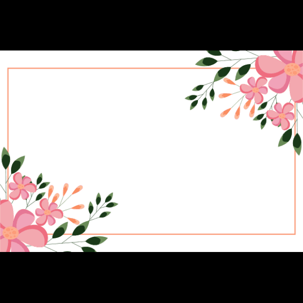 Pink Floral Border Template Free Wedding Invitation Files For Cricut