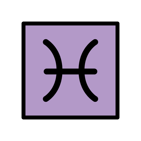 Pisces Zodiac Sign Violet Icon