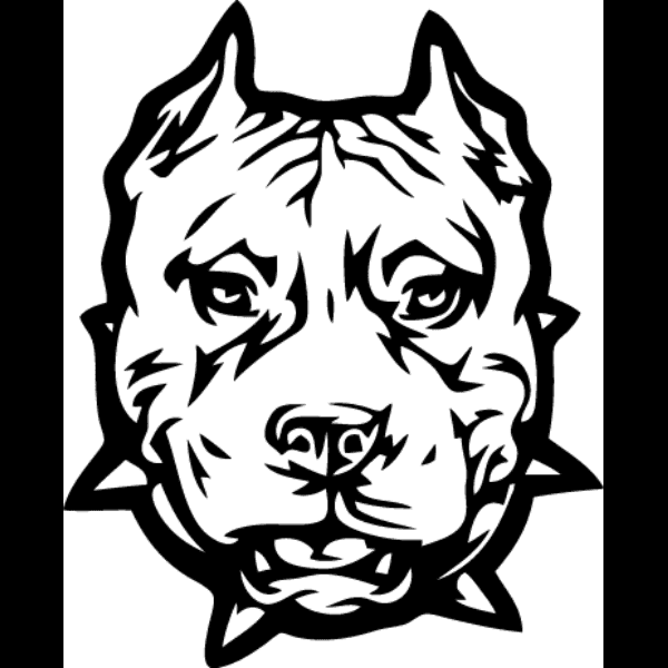 Pitbull Face Monochrome